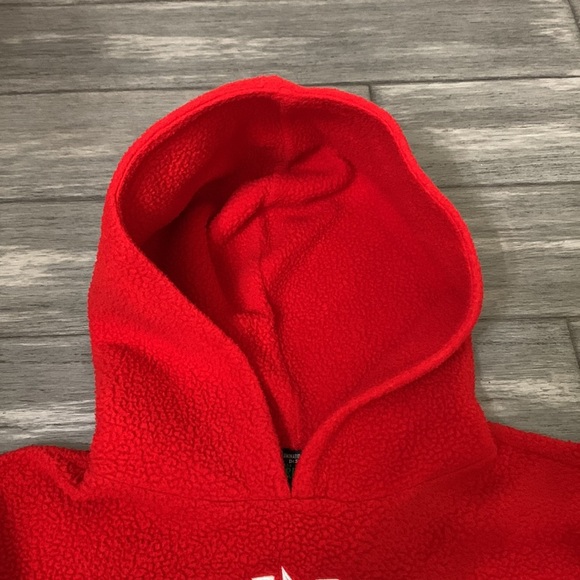 Grinch Forever 21 Hoodie Sweatshirt Size  S Red Pullover Embroidered Loose Fit - Picture 10 of 13
